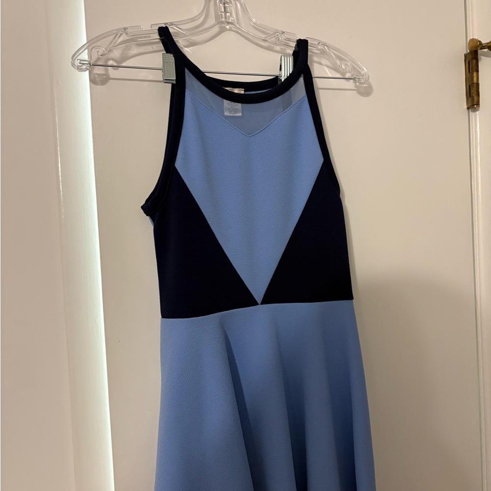 Sally Miller Elegant Blue and Black Dress